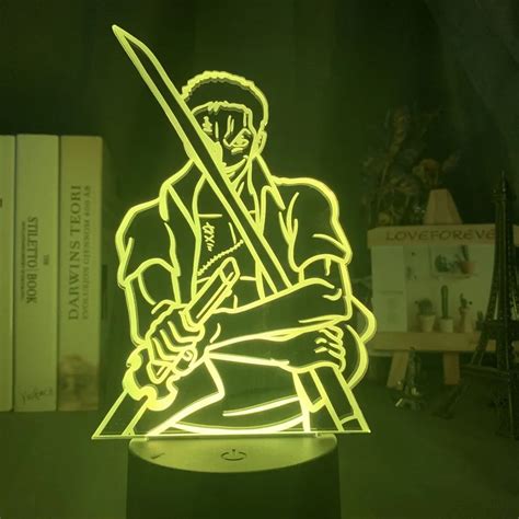 Anime One Sztuk Lampa Rysunek Luffy Sanji Zoro Nami 3D Led Lampka Nocna