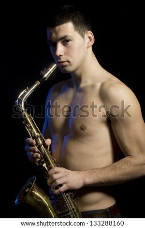 Nude Jazz Man Plays Saxophone Stock Photo Shutterstock