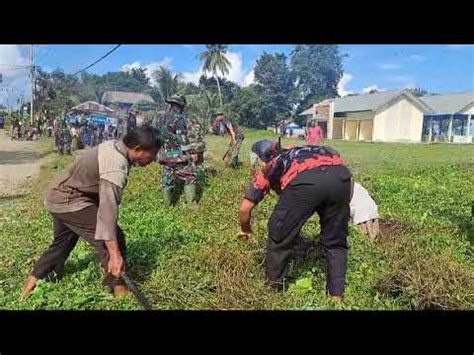 Jumat Bersih Koramil 1513 01 Piru Di Desa Waisala YouTube