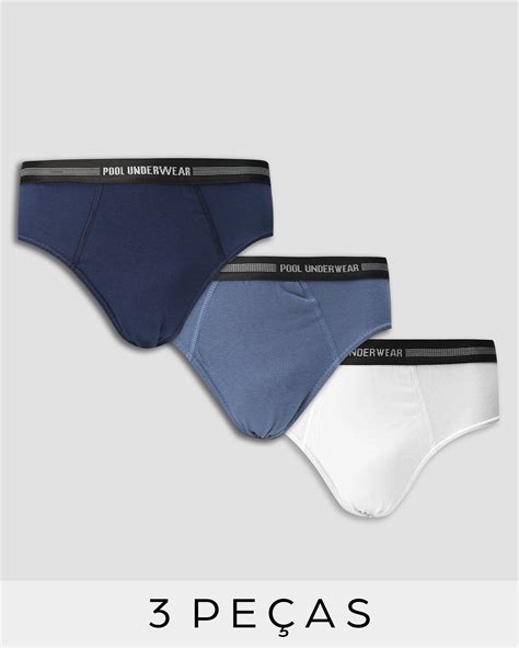 Riachuelo Kit Cueca Slip Pe As Azul Pool By Riachuelo