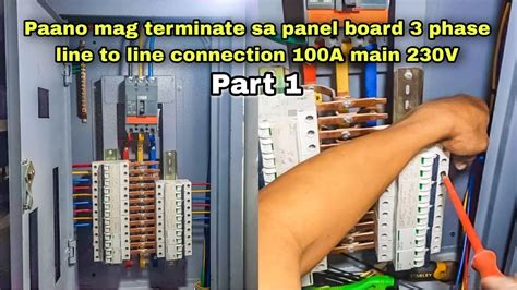 Paano Mag Terminate Sa Panel Board 3 Phase Line To Line Connection 100a