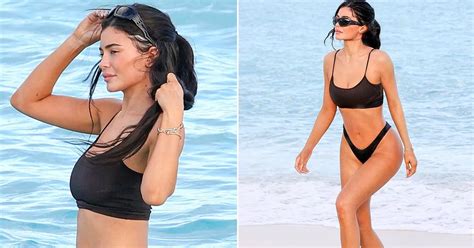 Kylie Jenner Shows Off Shrinking Curves In Thong Bikini On Solo Beach