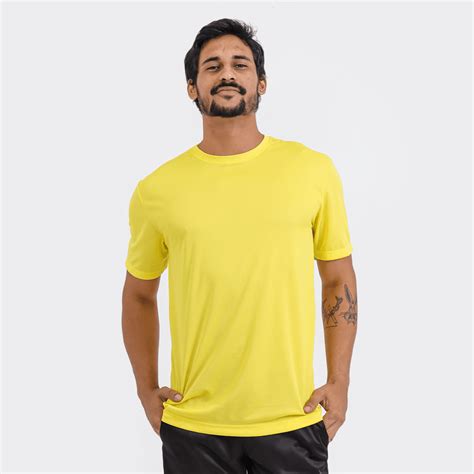 Camiseta Dryfit Masculina Amarela TechMalhas