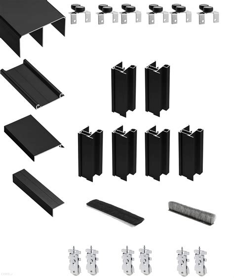 Gtv Zestaw Okuć Drzwi Przesuwnych Nero 2 5M 3D Czarny Opinie i ceny
