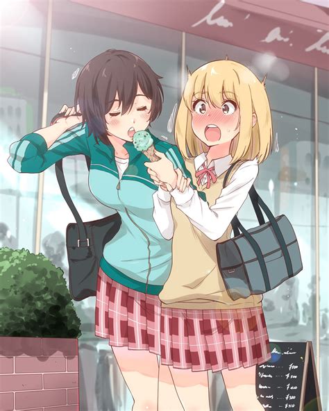 Anime Girlxgirl Anime Art Anime Couples Cute Couples Asagao To Kase