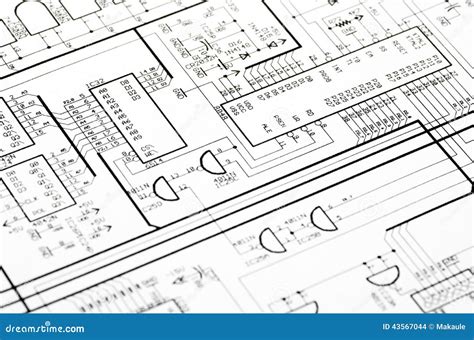 Desenho Técnico Detalhado Foto de Stock Imagem 43567044