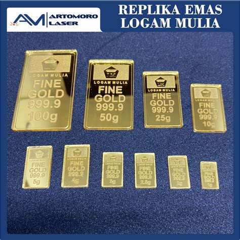 Jual REPLIKA EMAS LOGAM MULIA ANTAM FINE GOLD AKRILIK ACRYLIC DEKORASI