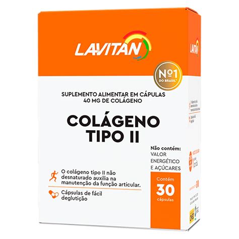 Lavitan suplemento alimentar colágeno tipo 2 não hidrolisado 40mg