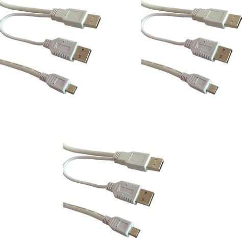 Amazon SaiTech IT 3 Pack 60cm 1 8 Foot 0 60M USB 2 0 Dual