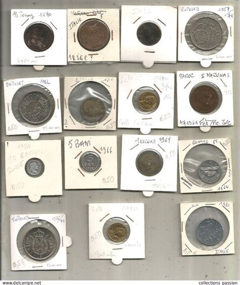 Kiloware Münzen monnaie LOT DE 15 MONNAIES 2 scans frais fr 4 75 e