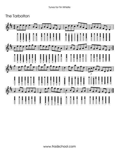 10 Tin Whistle Tunes Sheet Music And Tabs Tradschool