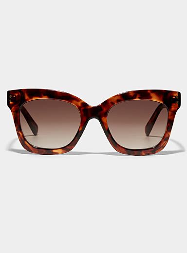 Rectangular Cat Eye Sunglasses Fossil Simons