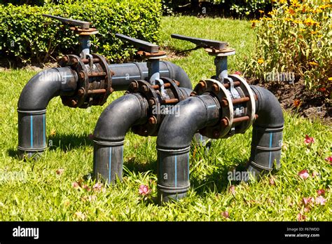 water pump in garden Stock Photo - Alamy