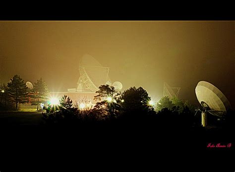 Leuk Satellite Dishes At Night Photo Bayard Armin Night Photos