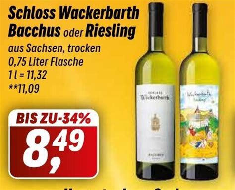 Schloss Wackerbarth Bacchus O Riesling 750ml Angebot Bei Simmel