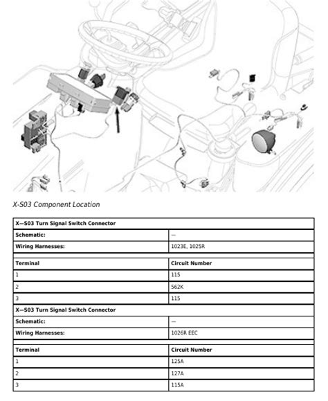John Deere 1023e 1025r And 1026r X S03 Turn Signal Switch Connector Diesel Engines
