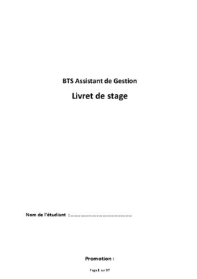 Livret De Stage Bts Esf Pdf Notice Manuel D Utilisation