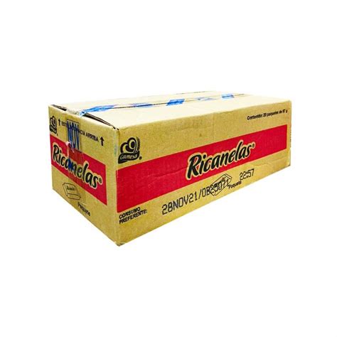 Gamesa galleta RICANELA Caja con 20 Paketines de 113g Dulcerías H S