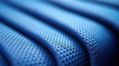 Close Up View Revealing The Textured Surface Of A Blue Yoga Mat