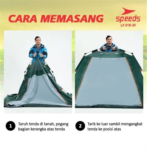 Speeds Tenda Camping Lipat Untuk 4 5 Orang Tenda Gunung Dome Manual Portable Anti Air 018 30