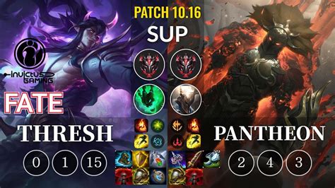 IG Fate Thresh Vs Pantheon Sup KR Patch 10 16 YouTube