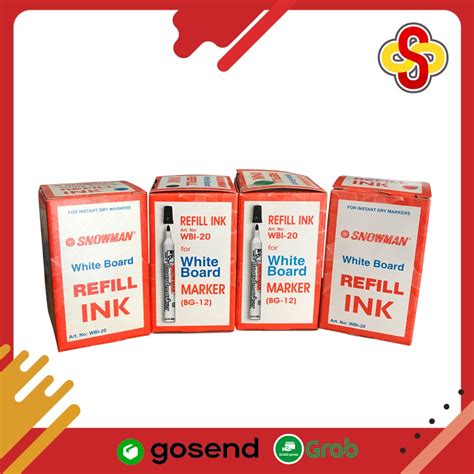 Jual Refill Tinta Spidol Whiteboard Marker Papan Tulis Snowman Bg