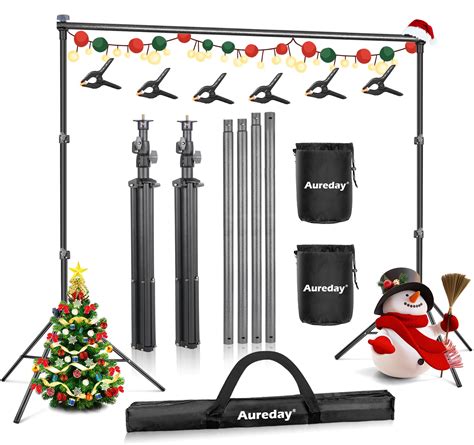 Aureday Backdrop Stand X Ft Adjustable Photo Backdrop Stand For