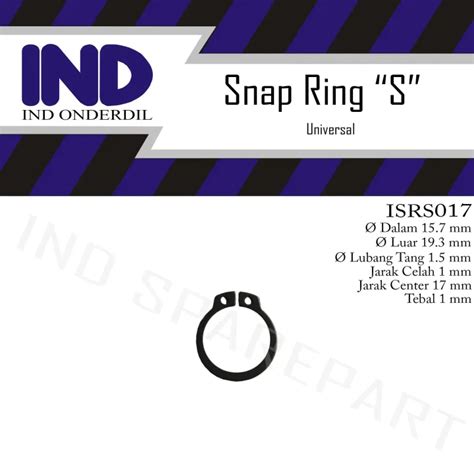 Snap Ring Eksternal External Retaining Circlip Cir Clip S 17 S 17 S17