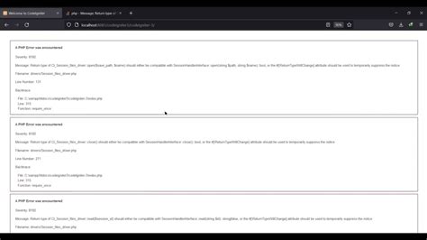 Cara Mengatasi Error Codeigniter Di Php Versi Severity