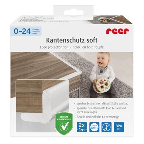 Reer Kantenschutz Soft 2er Pack zum Kleben je 100 cm Weiß