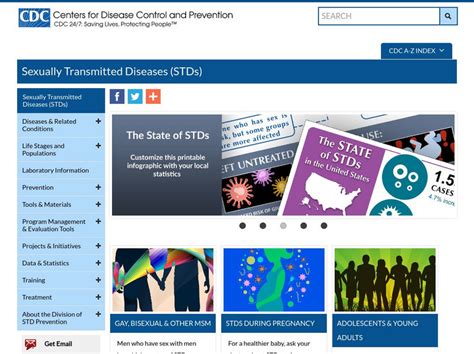 Centers For Disease Control Sexually Transmitted Diseases Website For