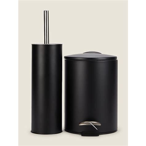 Matte Black Bathroom Accessories Collection George At Asda