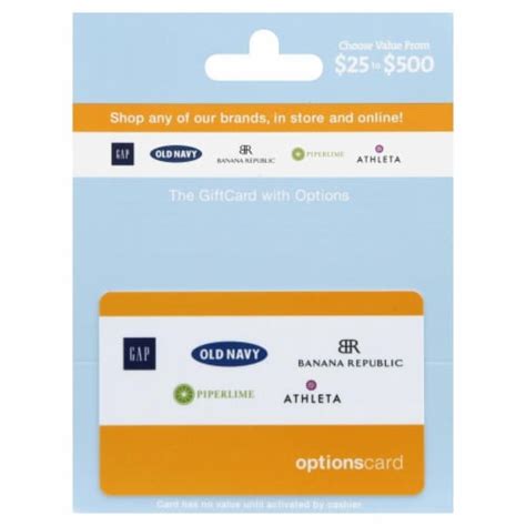 Gap Options Variable Amount Gift Card 1 Ct Kroger