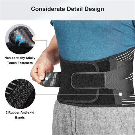 Freetoo Large Back Brace For Lower Back Pain Relief Breathable