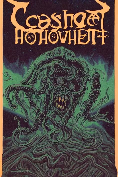 Cosmic Horror By H P Lovecraft Retro Dark Vintage Stable Diffusion