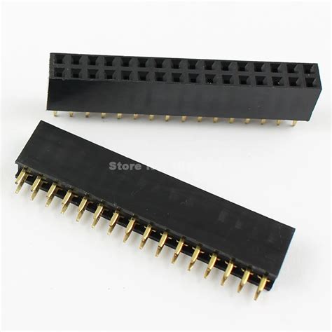 100 Pcs Per Lot Pitch 2 54mm 2x16 Pin 32 Pin Female Double Row Straight