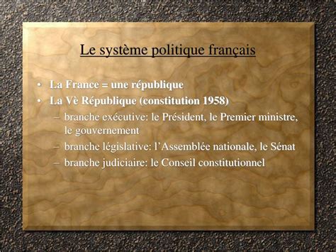 Ppt Le Système Politique Français Powerpoint Presentation Free