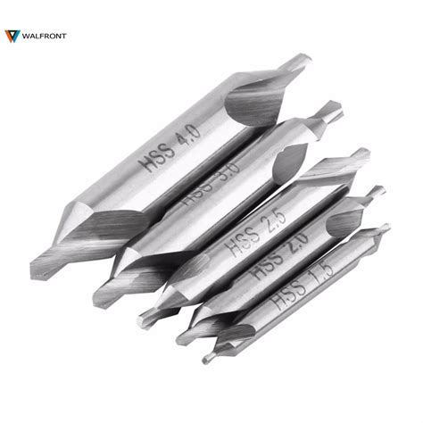 5pcs Hss Combined Center Drills Countersinks 60 Degree Angle Bit Set