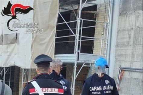 Carabinieri Violazioni Sicurezza Sul Lavoro In Cantiere A Fermo Etv