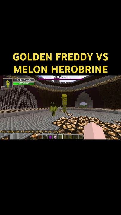 Golden Freddy Vs Melon Herobrine Minecraft Mob Battle Shorts