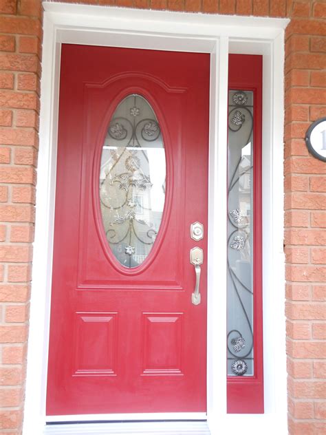 Oval Glass Door With Side Lite Painted Front Doors