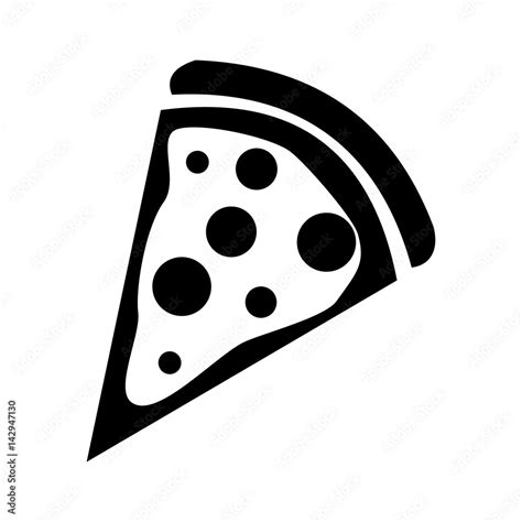 Silhouettes Of Pizza Logo Design Stock Vector Adobe Stock