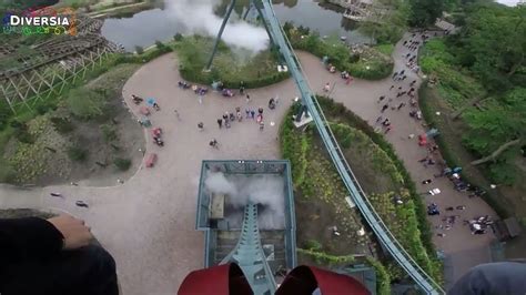 Efteling Baron On Ride Hd Pov Front Row Seat B M Dive Coaster