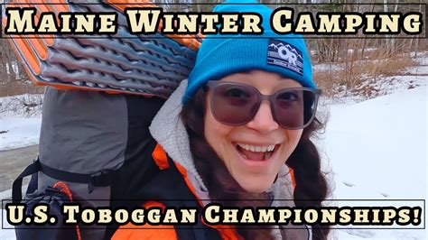 Winter Camping In Camden Maine Us National Toboggan Championships