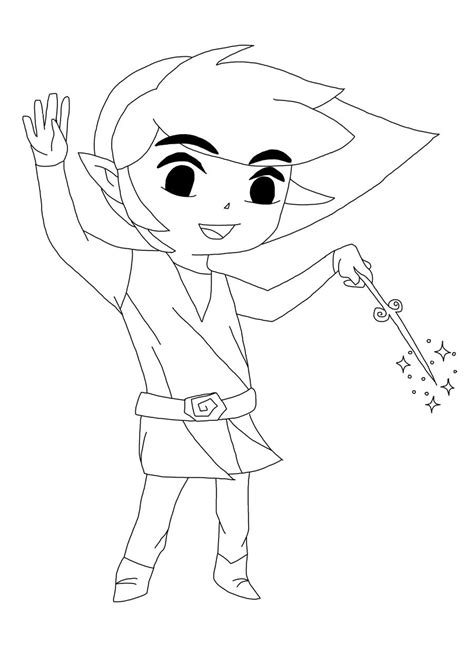 Zelda Wind Waker Coloring Pages Sketch Coloring Page