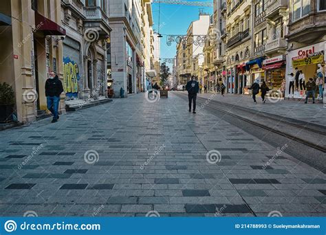 One Of Most Well Known Street In Istanbul Istiklal Street During Early