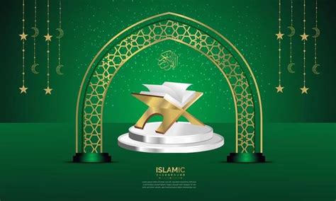 Islamic Background Green Vector Art, Icons, and Graphics for Free Download