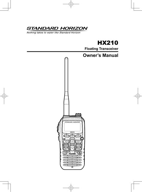 Standard Horizon HX210 Owner S Manual Manualzz