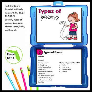 Types Of Poems Task Cards Rd Grade Fl Best Ela R By Magicore