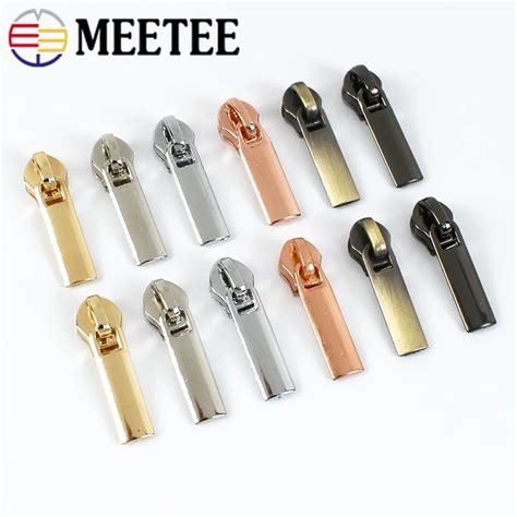 20pcs Meetee Zipper Sliders For 3 Nylon Zippers Tapes Puller Jacket